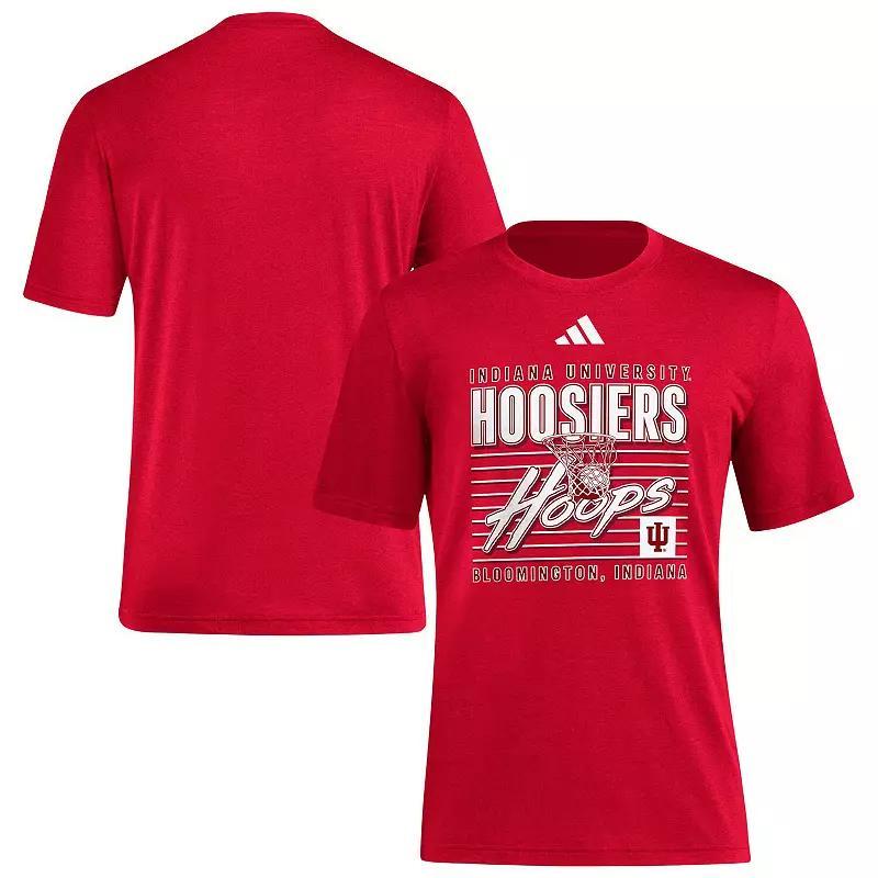 Mens adidas Crimson Indiana Hoosiers Locker Swish Tri-Blend T-Shirt Product Image