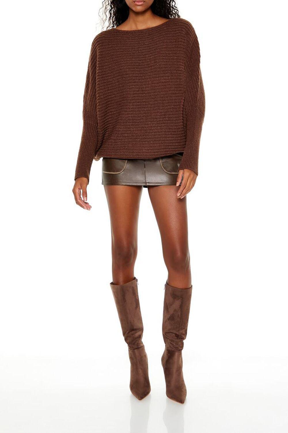 Ribbed Dolman-Sleeve Sweater | Forever 21 Product Image