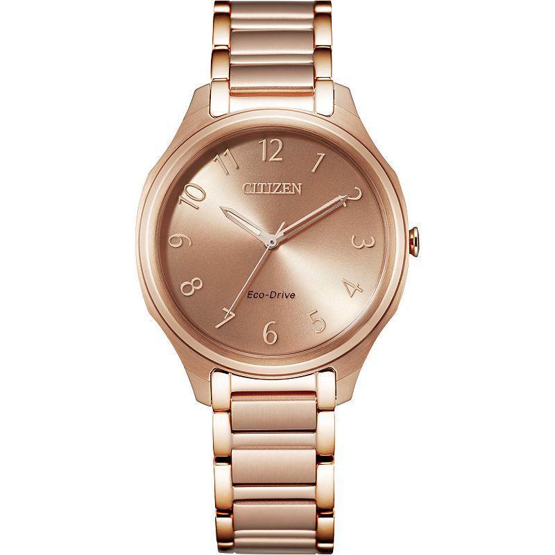 Citizen Eco-Drive Womens Pink Gold Bracelet Watch Product Image