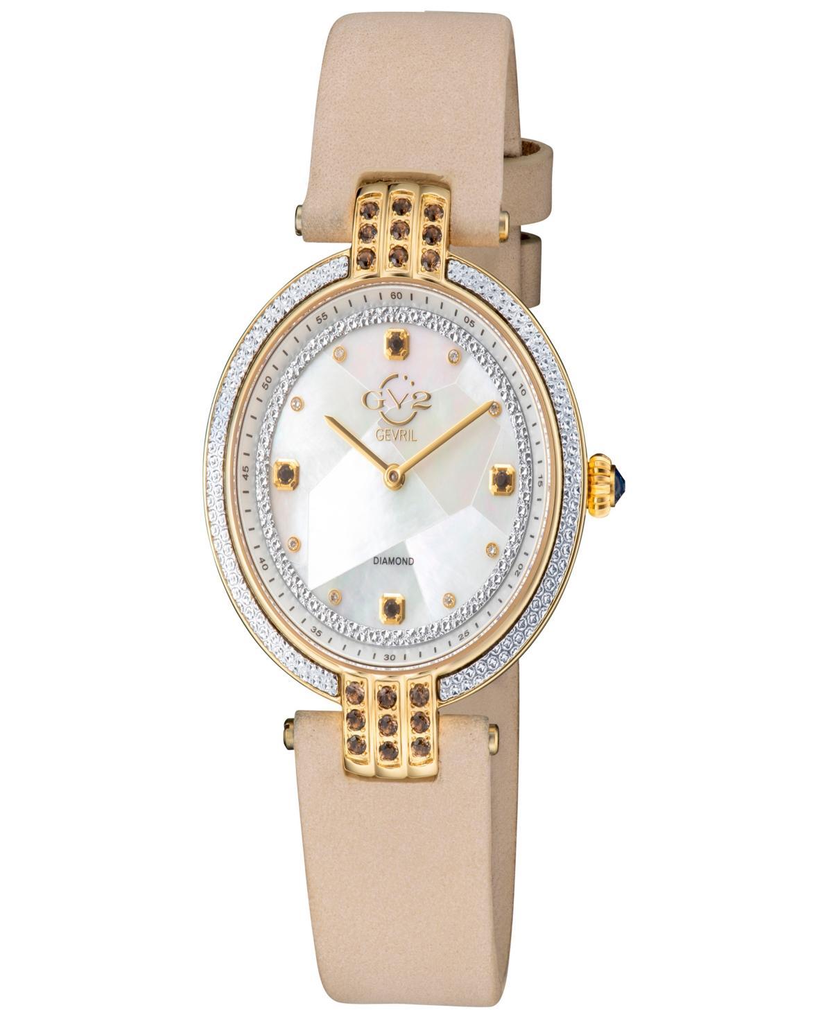 GV2 by Gevril Womens Matera Ivory Leather Watch 35mm Product Image