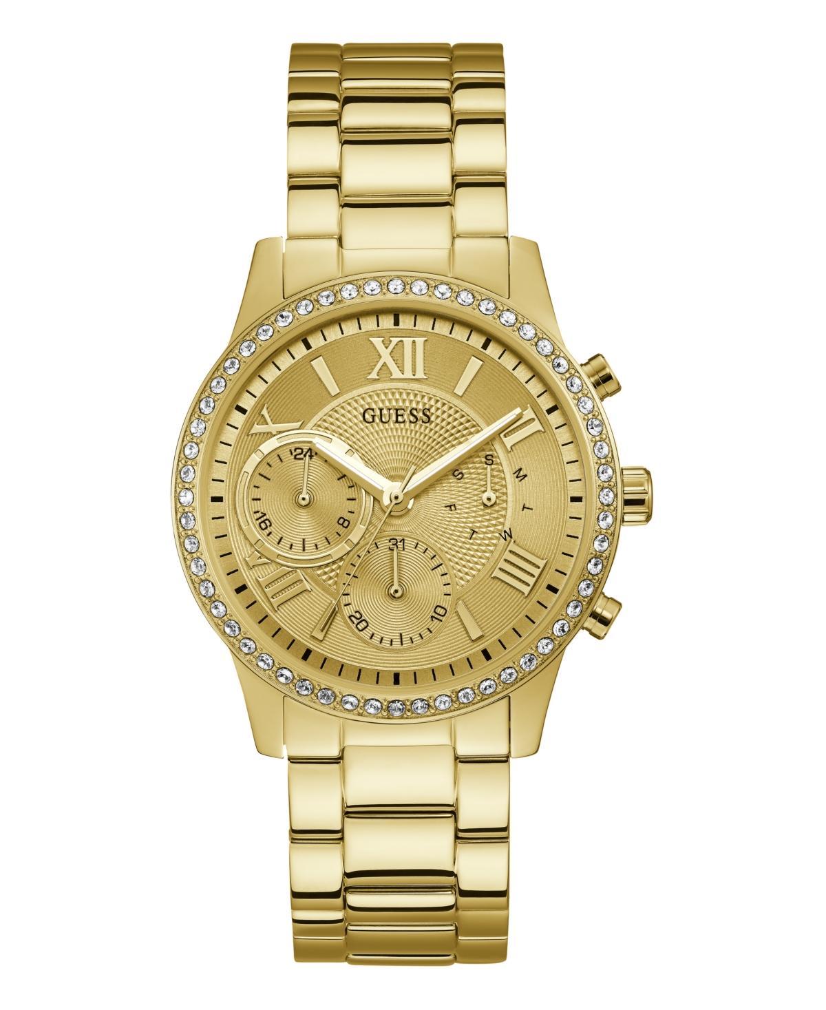 Guess Womens Multi-function Gold Tone Stainless Steel Watch 40 mm - Gold Product Image