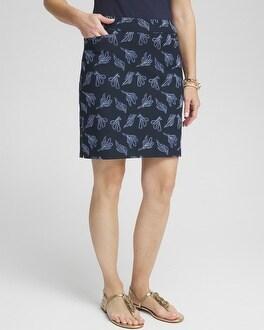 Brigitte Pull-On Embroidered Leaves Skort Product Image