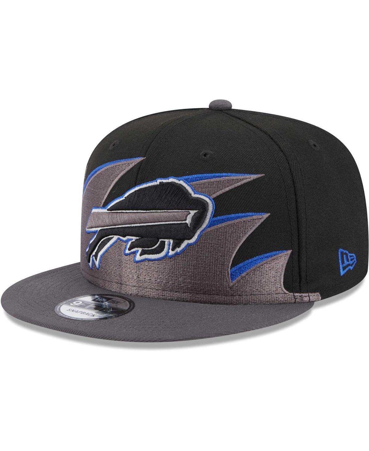 Mens New Era Black Buffalo Bills Tidal Wave 9FIFTY Snapback Hat Product Image