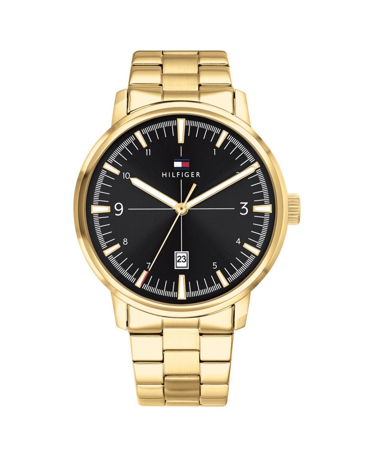 Tommy Hilfiger Mens Gold Plated Stainless Steel Bracelet Watch, 44mm, Created For Macys Product Image