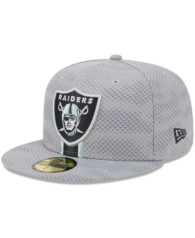 New Era Mens Gray Las Vegas Raiders 2024 Sideline 59FIFTY Fitted Hat Product Image