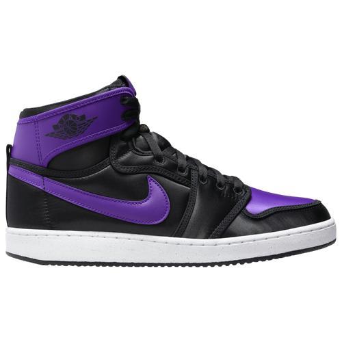 Jordan Mens Jordan Retro 1 KO - Mens Basketball Shoes Black/White/Purple Product Image