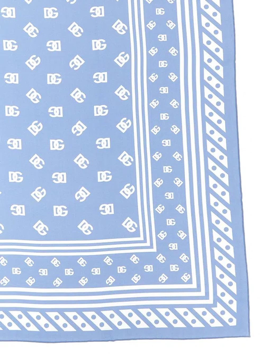 Logo Scarf Scarves, Foulards Light Blue Product Image