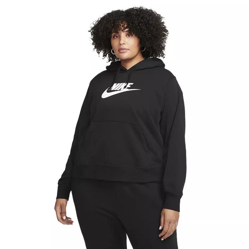 Nike Plus Size Active Sportswear Club Hooded Fleece Sweatshirt Product Image