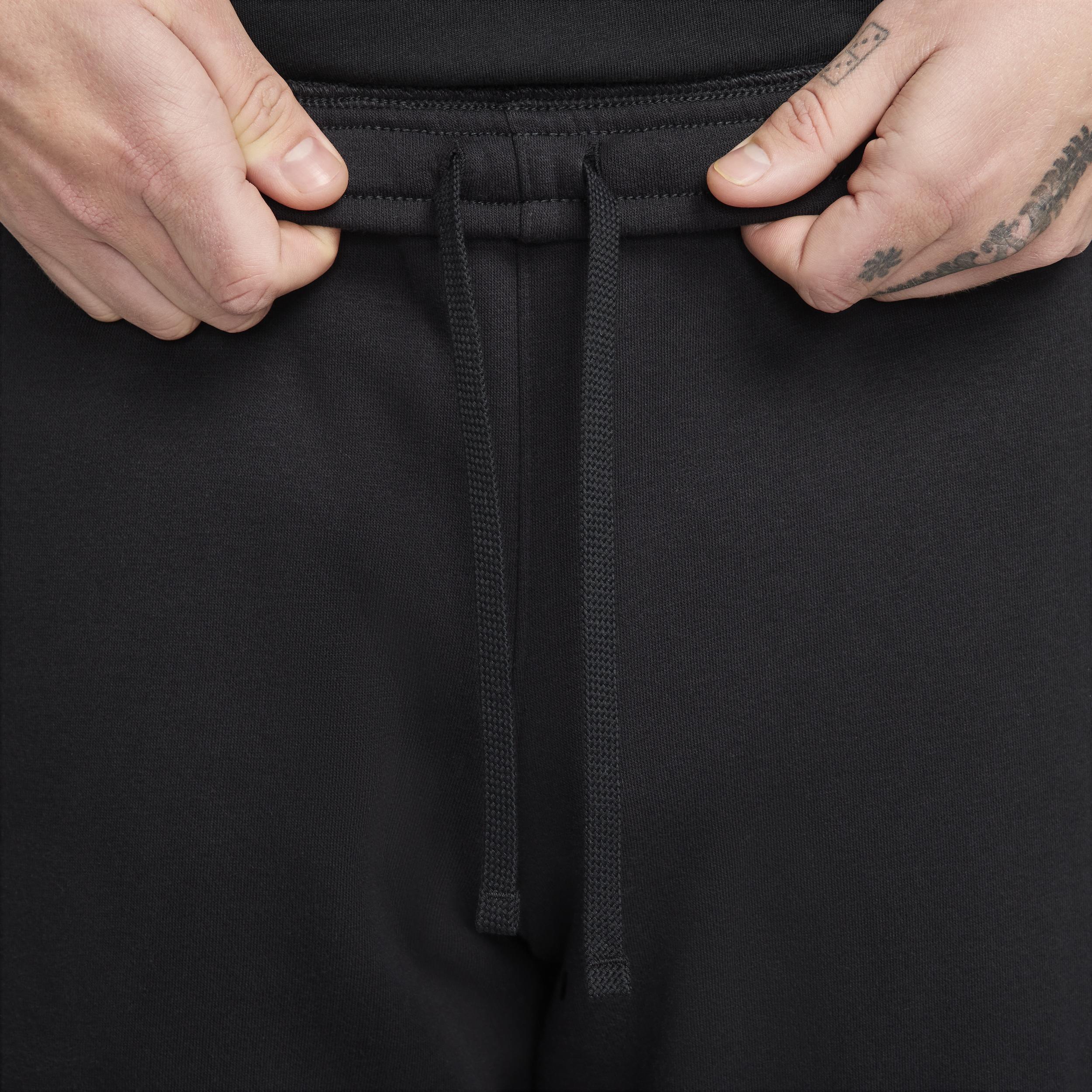 Nike Mens Nike Club BB Fleece Bungee Pants - Mens Black/White Product Image