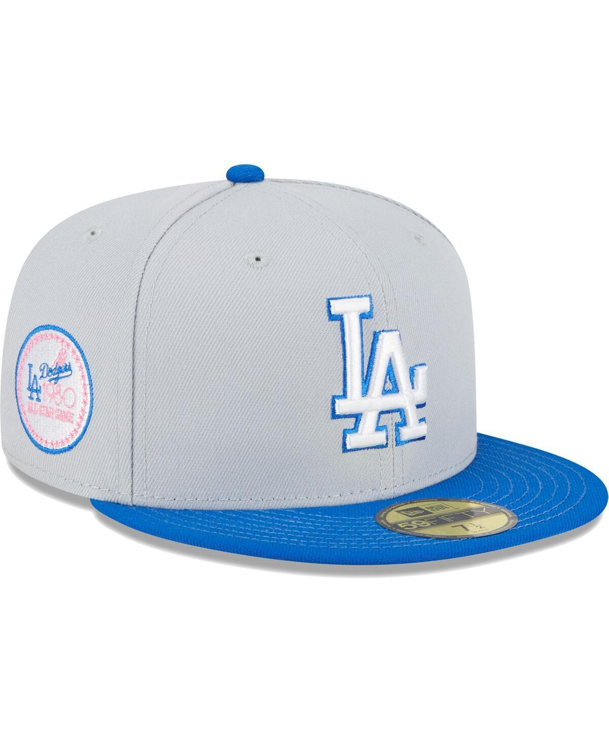 Mens New Era Gray/Blue Los Angeles Dodgers Dolphin 59FIFTY Fitted Hat Product Image