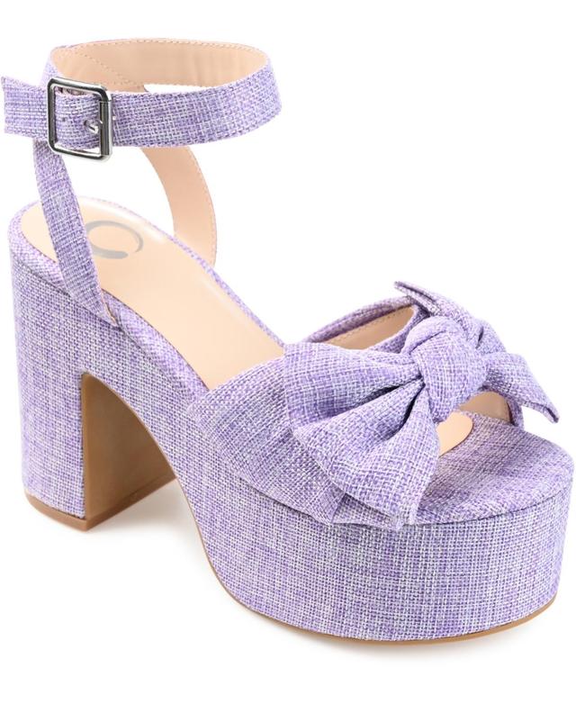 Journee Collection Zenni Womens Tru Comfort Foam Bow Block Heel Sandals Product Image