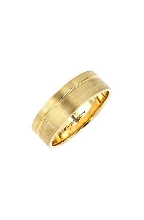 Bony Levy Mens 14K Gold Single Ridge Band Product Image