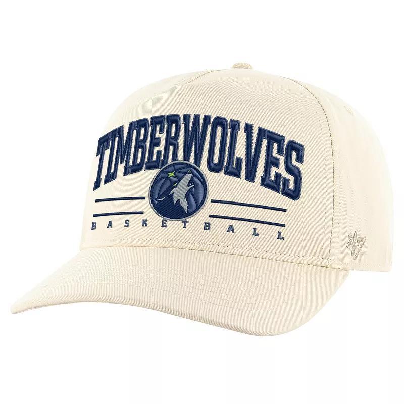 47 Brand Mens Cream Minnesota Timberwolves Roscoe Hitch Adjustable Hat Product Image