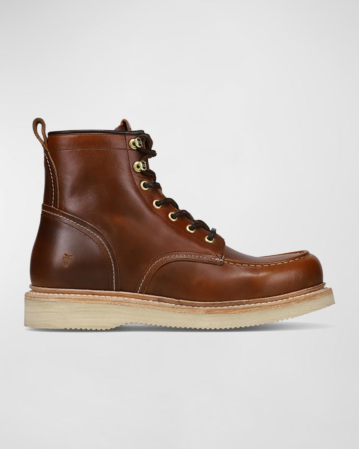 Frye Mens Hudson Leather Wedge Work Boots Product Image