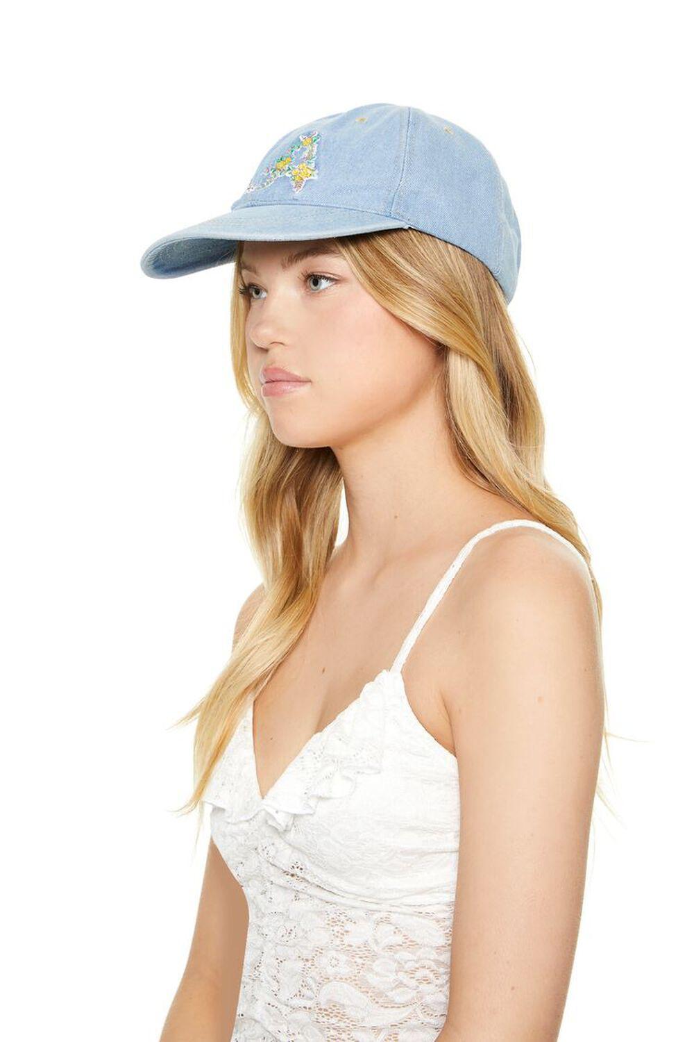 Embroidered LA Denim Baseball Cap | Forever 21 Product Image