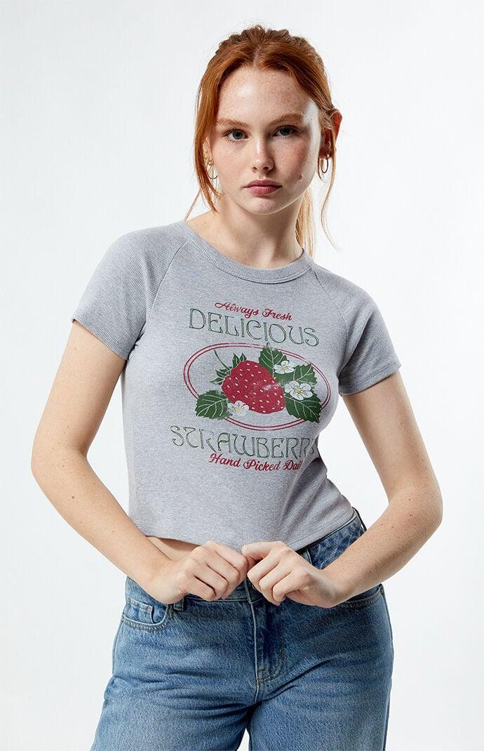 Womens Strawberry Ribbed Raglan T-Shirt Product Image