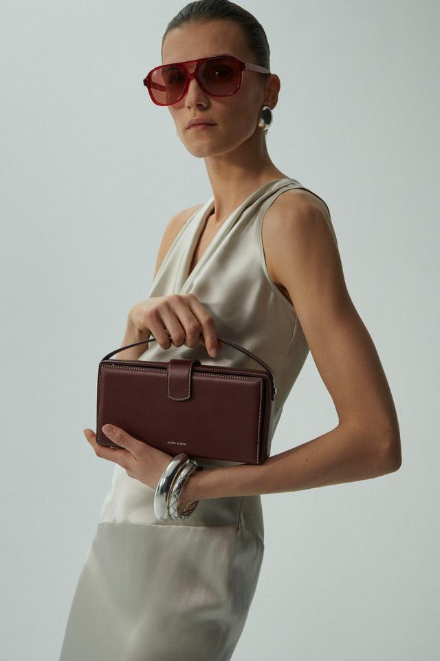 Apolonia bag in burgundy leather Product Image