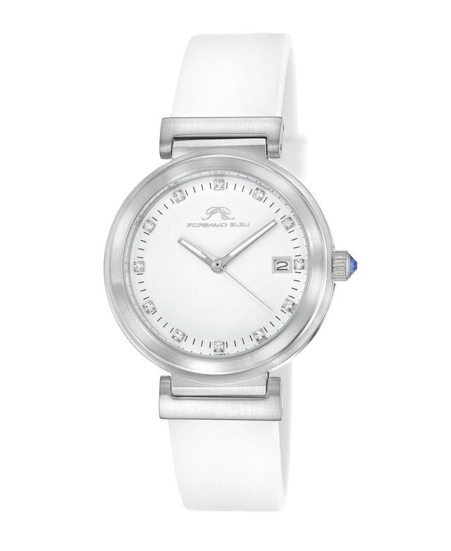 Porsamo Bleu Dahlia Womens White Silicone Watch - White Product Image