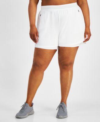 Plus Size 3-In-1 Running Shorts, Created for Macy's Product Image