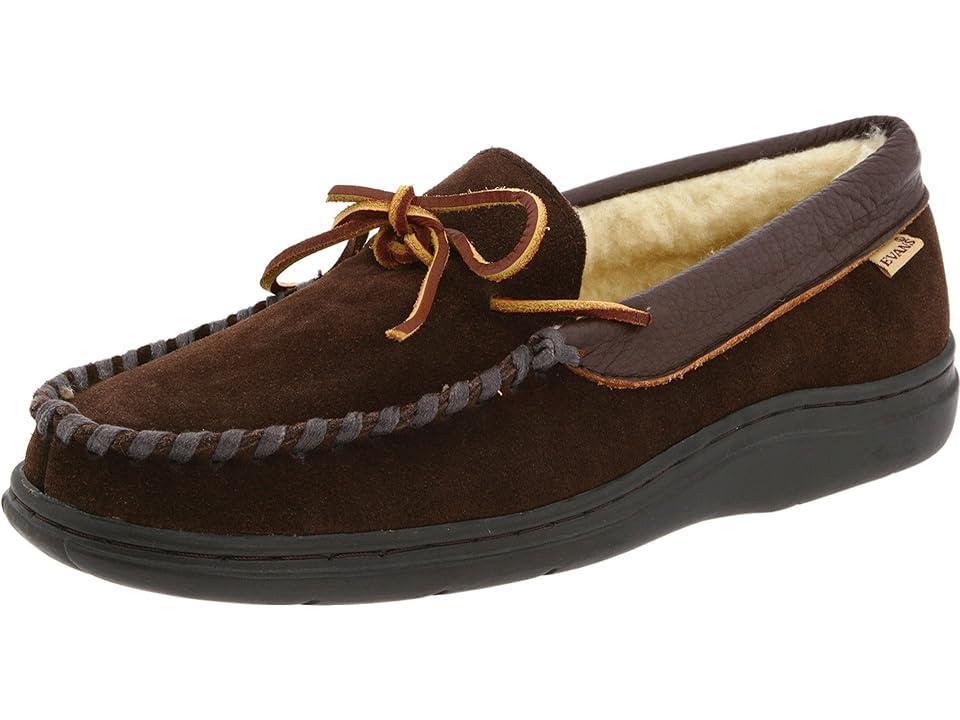 L.B. Evans Atlin (Chocolate Suede W/Sherpa Lining) Men's Slippers Product Image