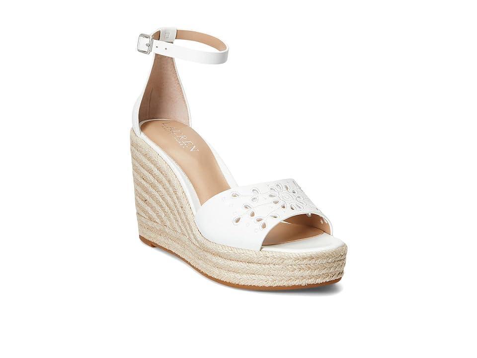 Lauren Ralph Lauren Haana Eylt Espadrilles Wedge (Snow ) Women's Shoes Product Image