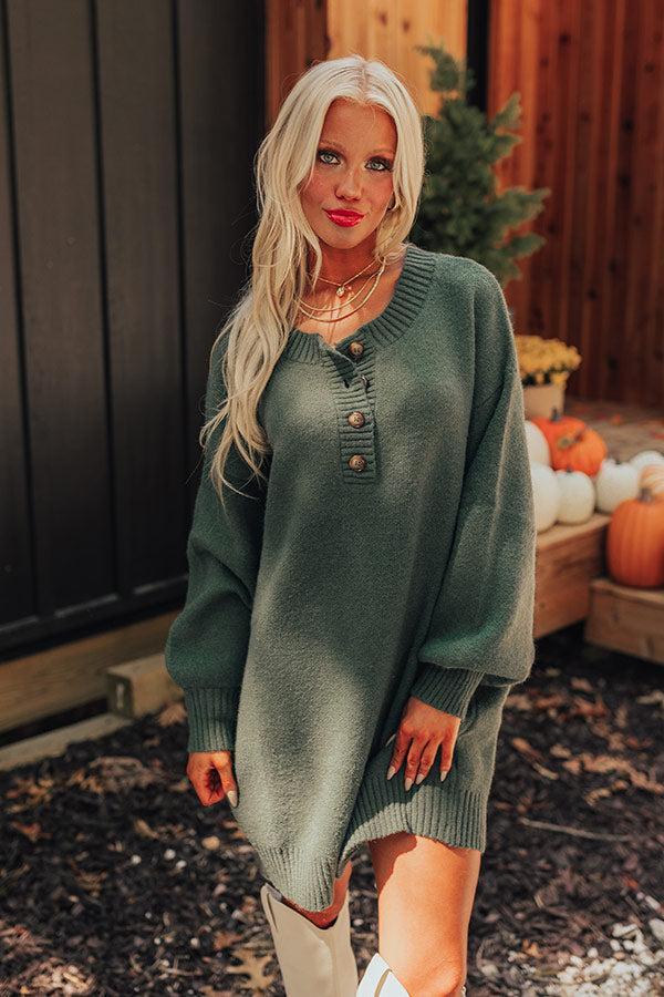 Pumpkin Spice Feels Knit Sweater Dress Product Image