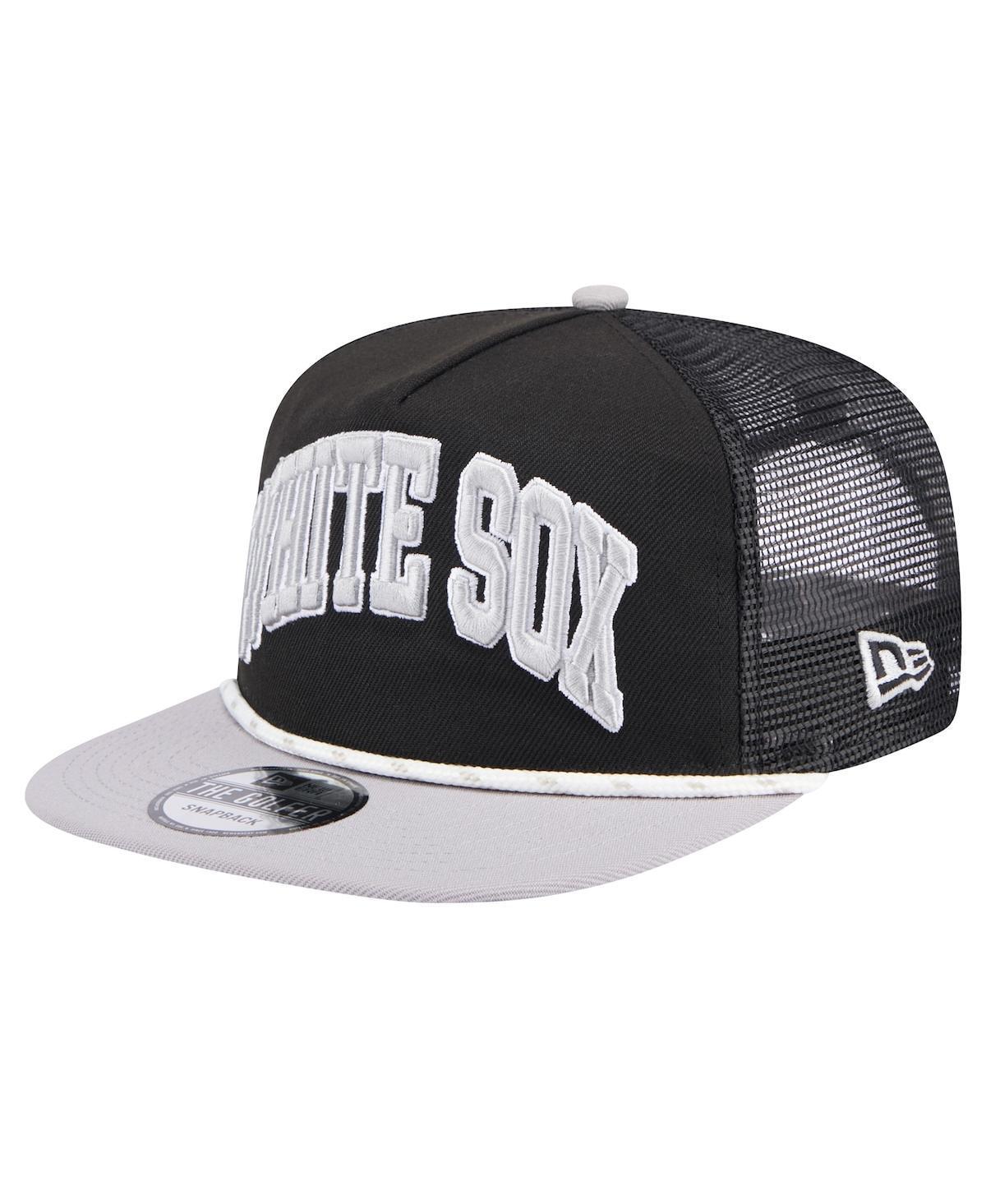 New Era Mens Chicago White Sox New Era White Sox Golfer Throwback Snapback - Mens Black/Brown Product Image