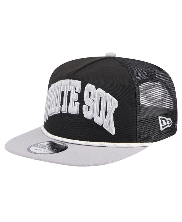 New Era Mens Chicago White Sox New Era White Sox Golfer Throwback Snapback - Mens Black/Brown Product Image