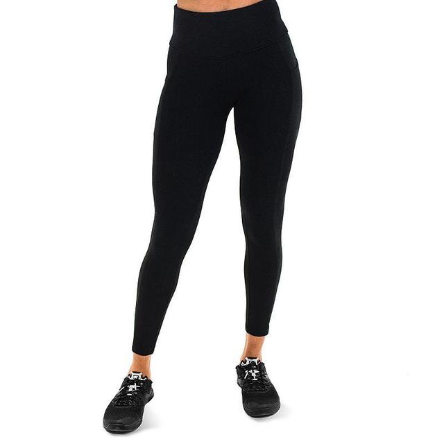 Womens Spalding Solid High-Waisted Ankle Leggings Product Image