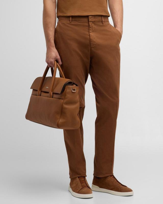 Mens Vicuna Flat Front Trousers Product Image