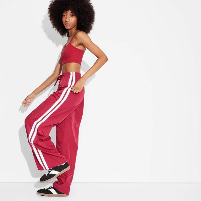 Womens Game Day High-Rise Track Pants - Wild Fable Rose Red M Product Image