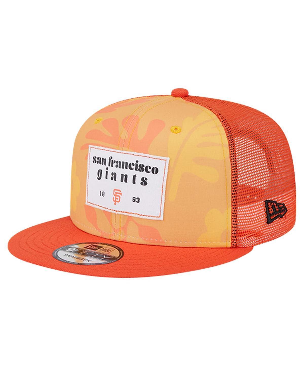 New Era Mens Orange San Francisco Giants Bikini Bottom Trucker 9FIFTY Snapback Hat Product Image