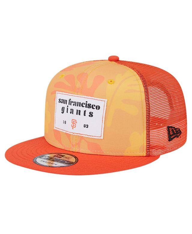 New Era Mens Orange San Francisco Giants Bikini Bottom Trucker 9FIFTY Snapback Hat Product Image