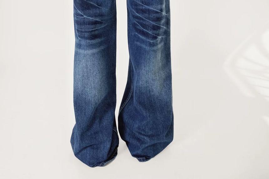 High Rise Washed Wide Leg Jeans Product Image