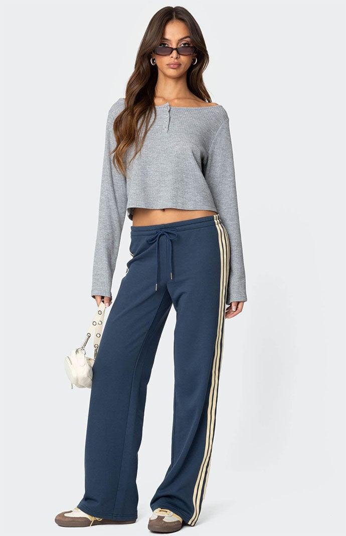 Edikted Women's Averie Contrast Striped Sweatpants Product Image