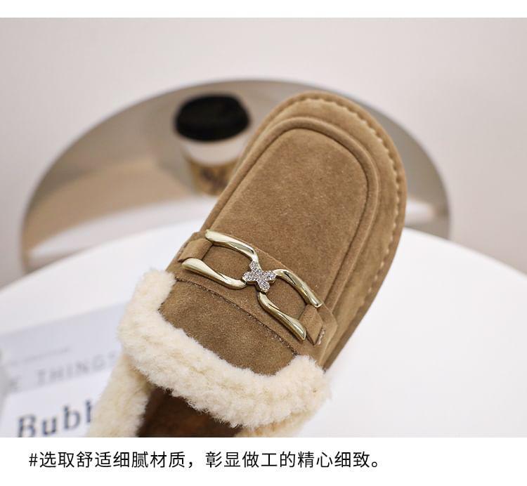 Platform Fleece-Lined Buckled Loafers Product Image