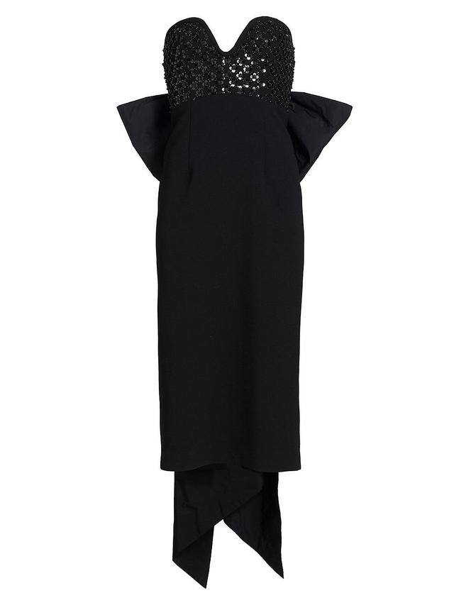 Womens Marie Embellished Bow Midi-Dress Product Image