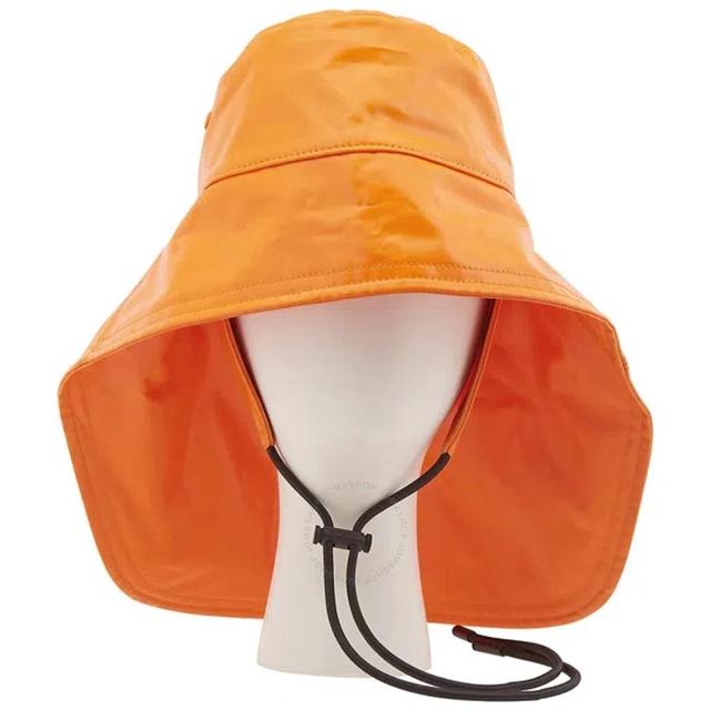 BURBERRY Ladies Deep Orange Logo-print Fisherman Hat Product Image