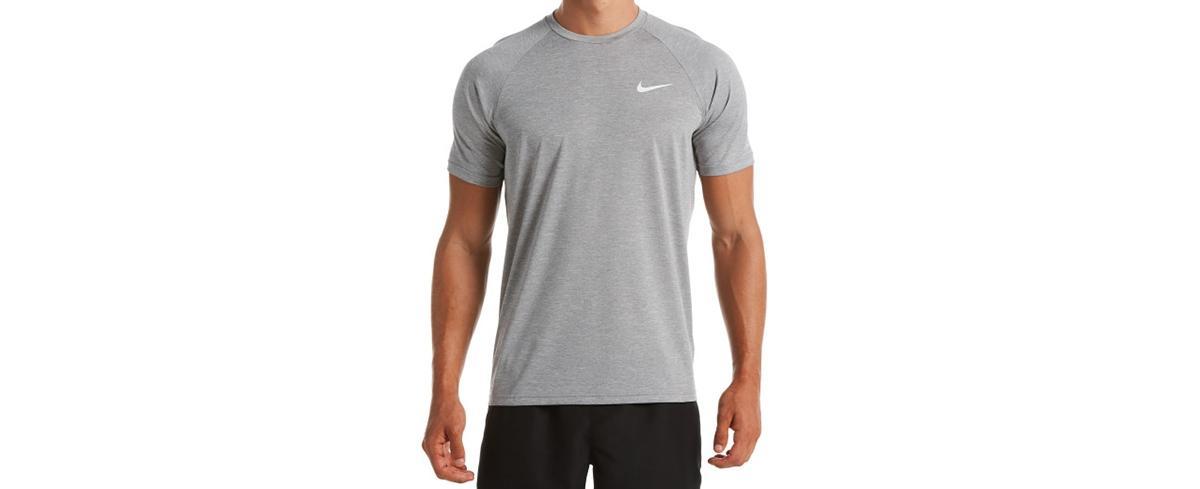 Nike Mens Big & Tall Hydroguard Moisture-Wicking Heather Rash Guard Product Image