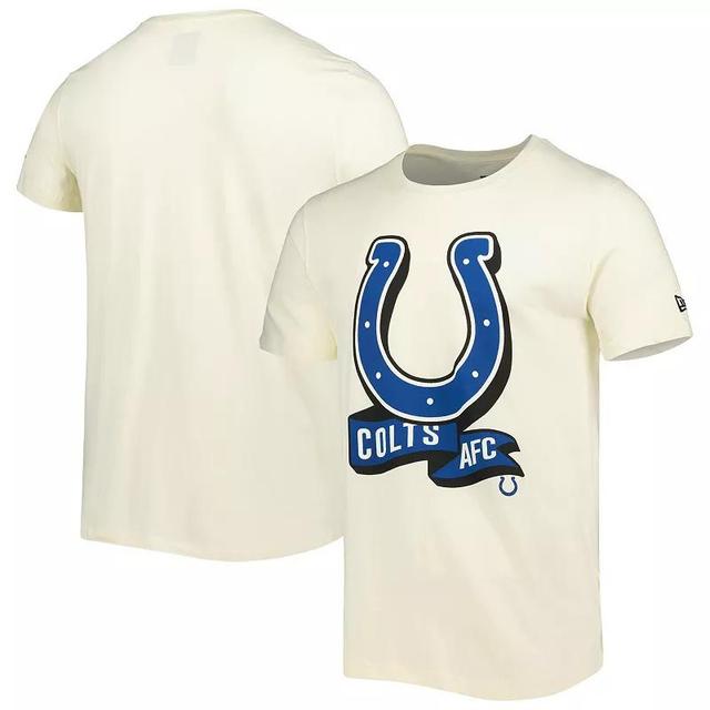 Mens New Era Cream Indianapolis Colts Sideline Chrome T-Shirt Product Image