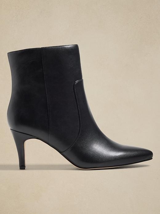 Vegan Leather Heeled Bootie Product Image