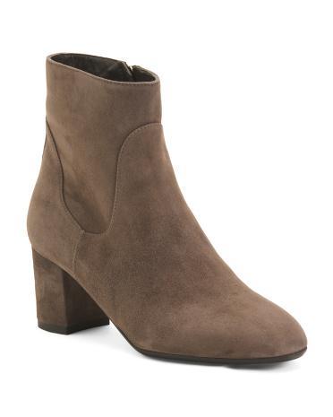 Suede Heel Booties for Women Product Image