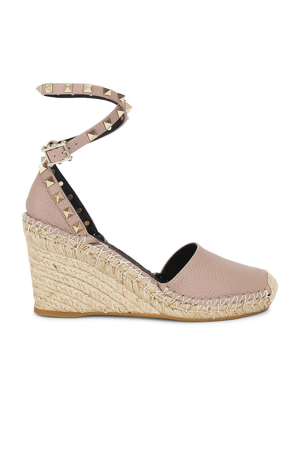 Valentino Garavani Rockstud Wedge Espadrille Blue. (also in 39). Product Image