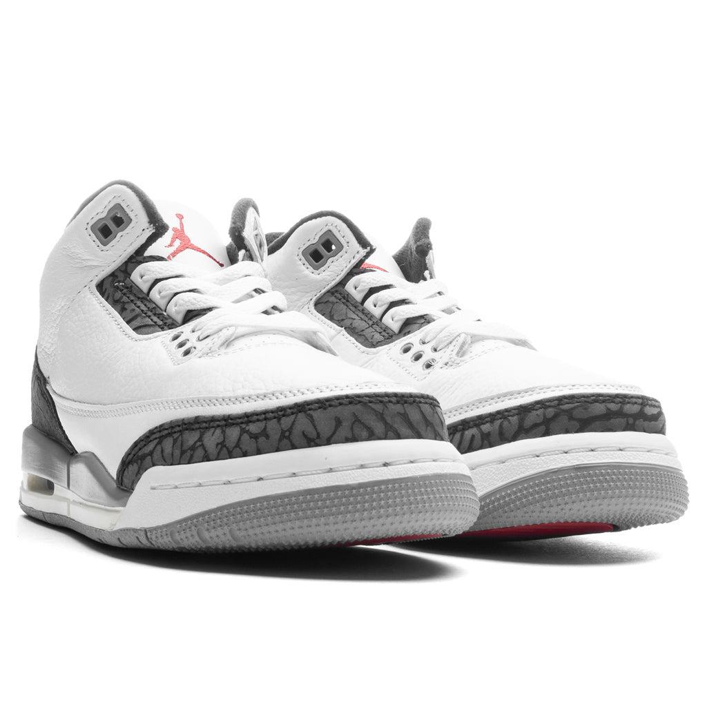 Air Jordan 3 Retro (PS) - Summit White/Fire Red/Cement Grey Male Product Image