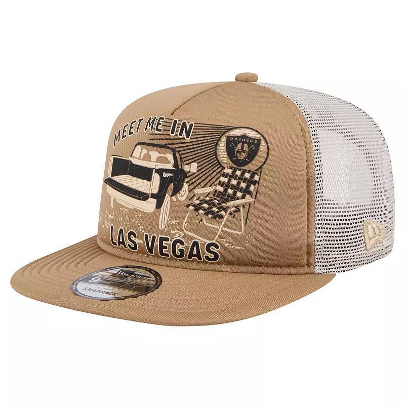 Mens New Era Tan Las Vegas Raiders Meet Me 9FIFTY Snapback Hat Product Image