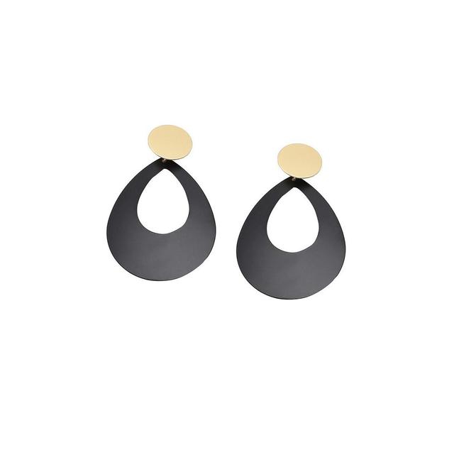 Sohi Womens Black Block Drop Earrings Product Image