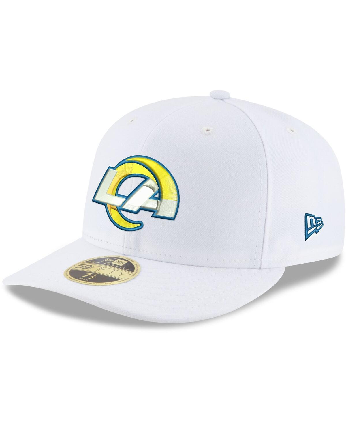 Mens White Los Angeles Rams Team Logo Omaha Low Profile 59FIFTY Fitted Hat Product Image