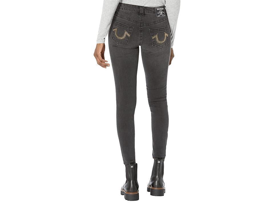 True Religion Crystal Halle Mid-Rise Super Skinny in 5am Light Destroyed (5am Light Destroyed) Women's Jeans Product Image