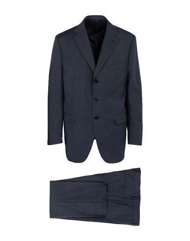 BURBERRY Man Suit Navy Blue Size 46 Super 110s Wool Product Image