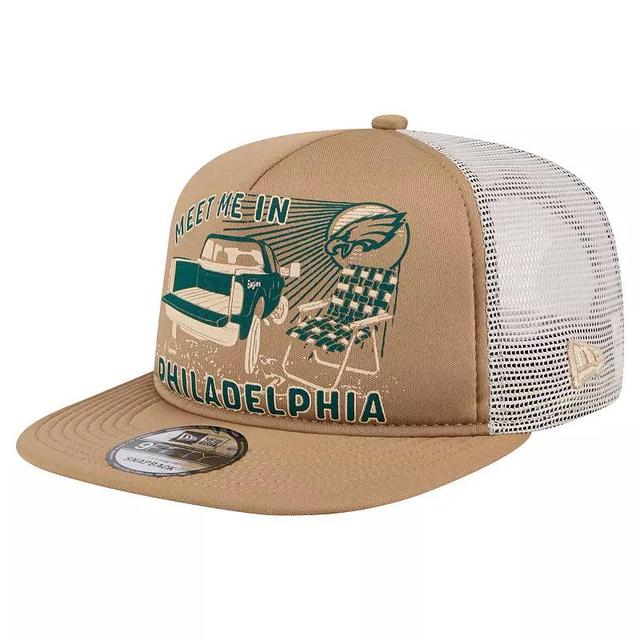 Mens New Era Tan Philadelphia Eagles Meet Me 9FIFTY Snapback Hat Product Image